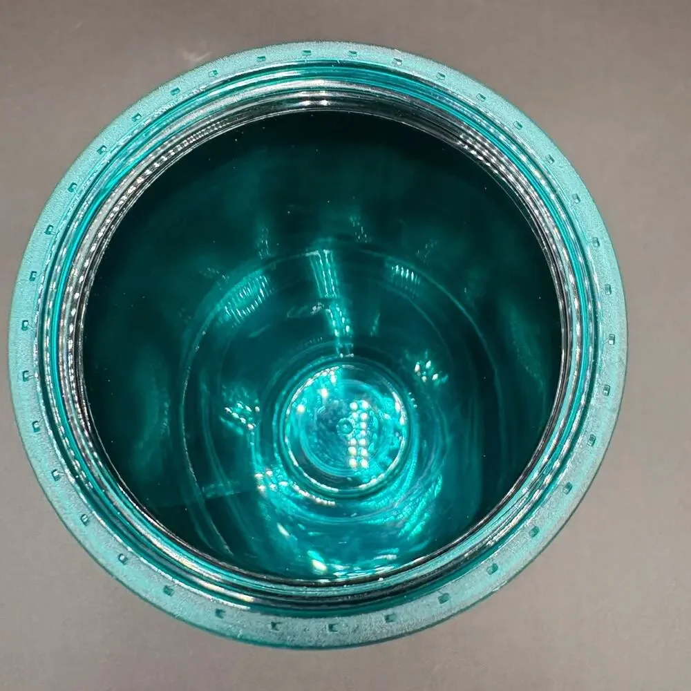 Starbucks 24 oz Reusable Cold Cup Tumbler Tropical Floral Teal Lid Straw